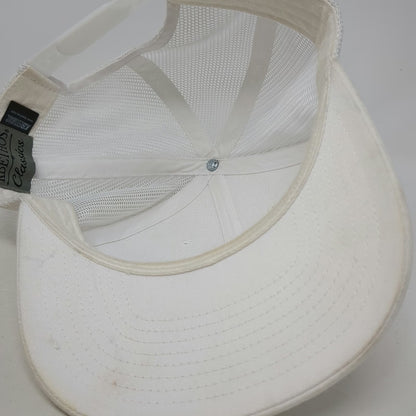 KBETHOS Trucker Hat White One Size Snapback Mesh Sand Jamm Wildwood NJ Graphic