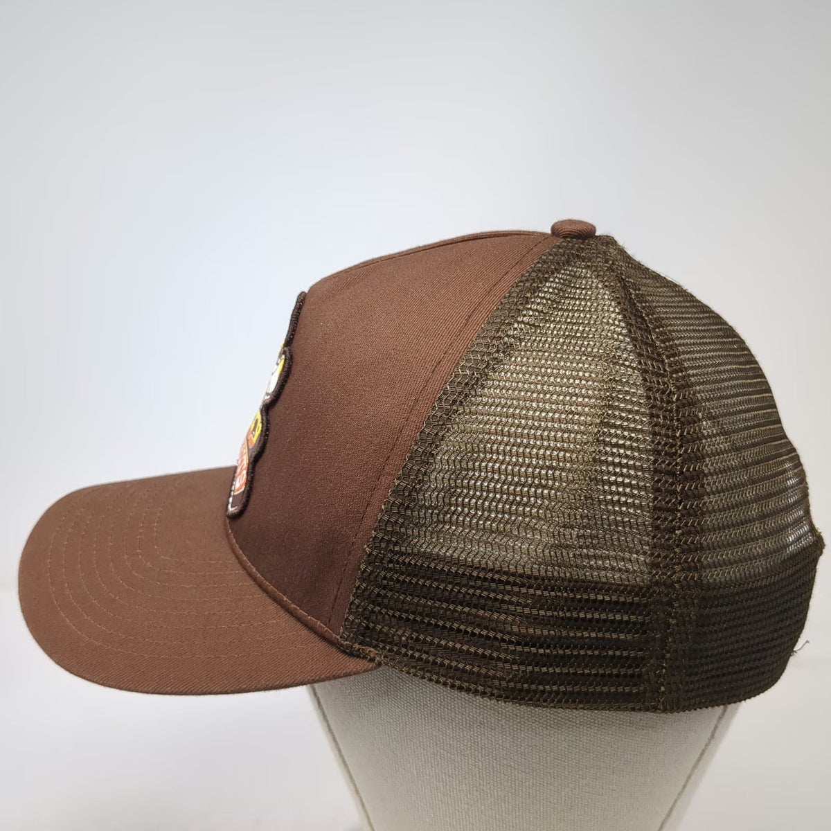 Tecovas Brown One Size Trucker Hat Mesh Snapback Hot Country Hits Logo Patch