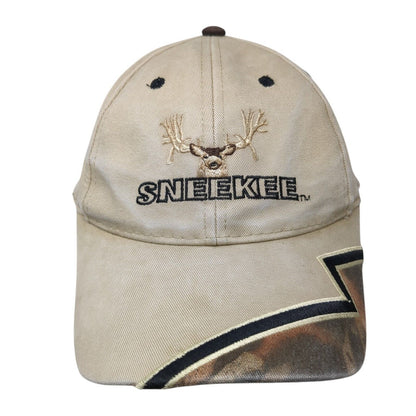 Sneekee Slideback Hat Tan One Size Adjustable Embroidered Hunting