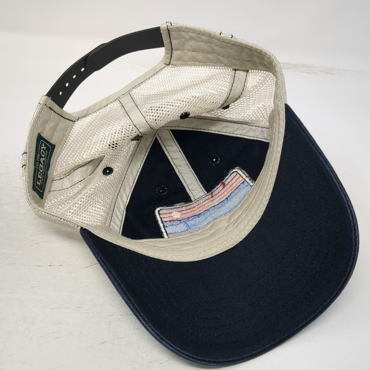 Legacy Santa Cruz Trucker Hat Blue OSFM Mesh Snapback Sunset Patch California