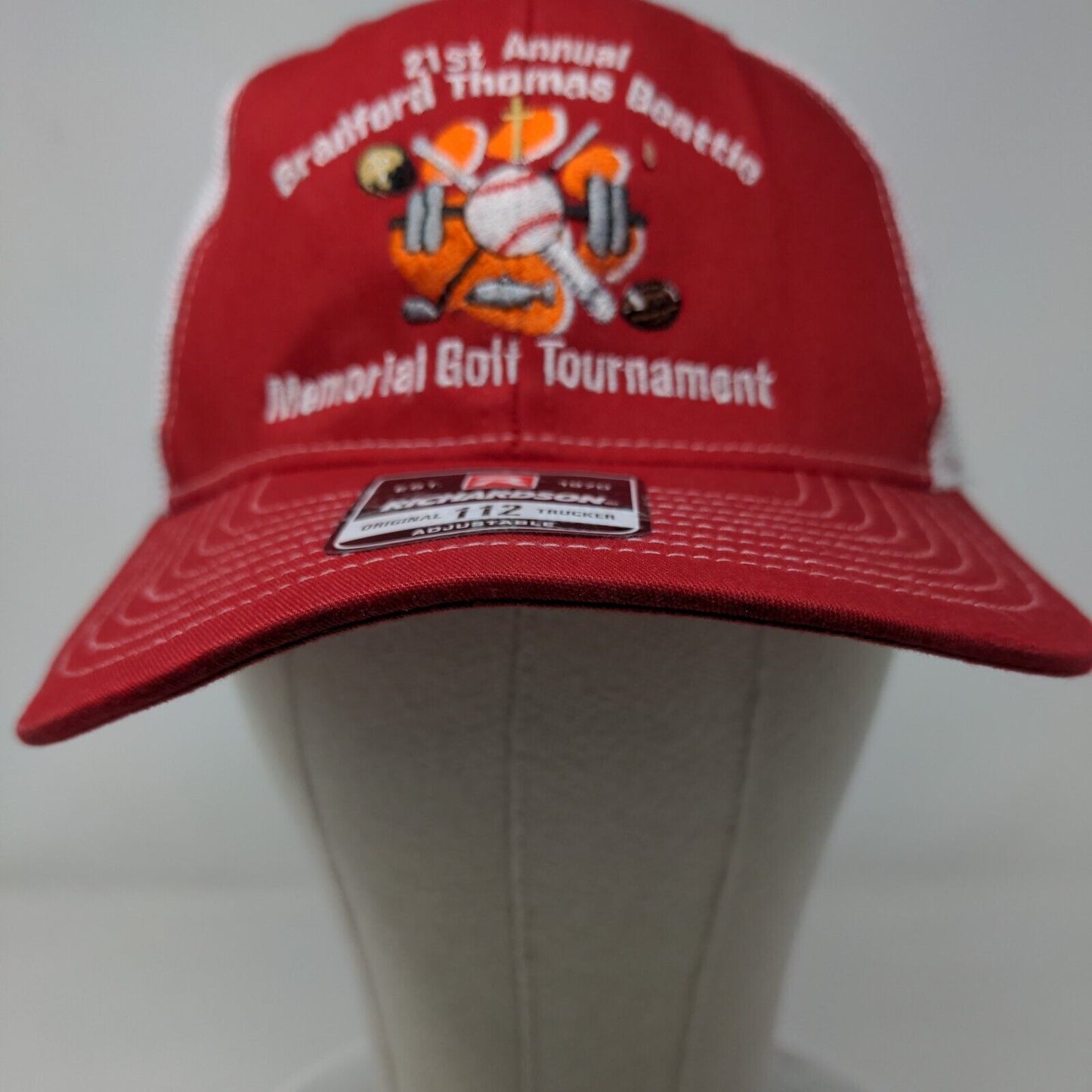 21st Annual Bradford Thomas Beattle Memorial Golf Tournament Trucker Hat Red OS