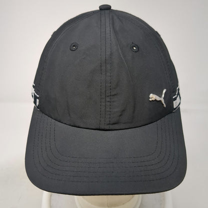 Puma Baseball Cap Black One Size Cat Logo Script Band Slideback Performance Hat