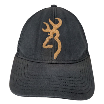 Browning Snapback Trucker Hat Black OSFA Adjustable Breathable Mesh Back