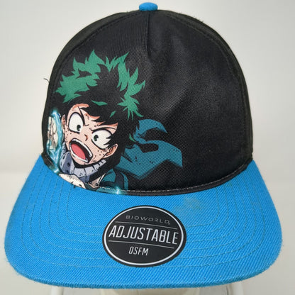 Bioworld 5 Panel Black Blue Hat One Size My Hero Academia Deku Anime Snapback