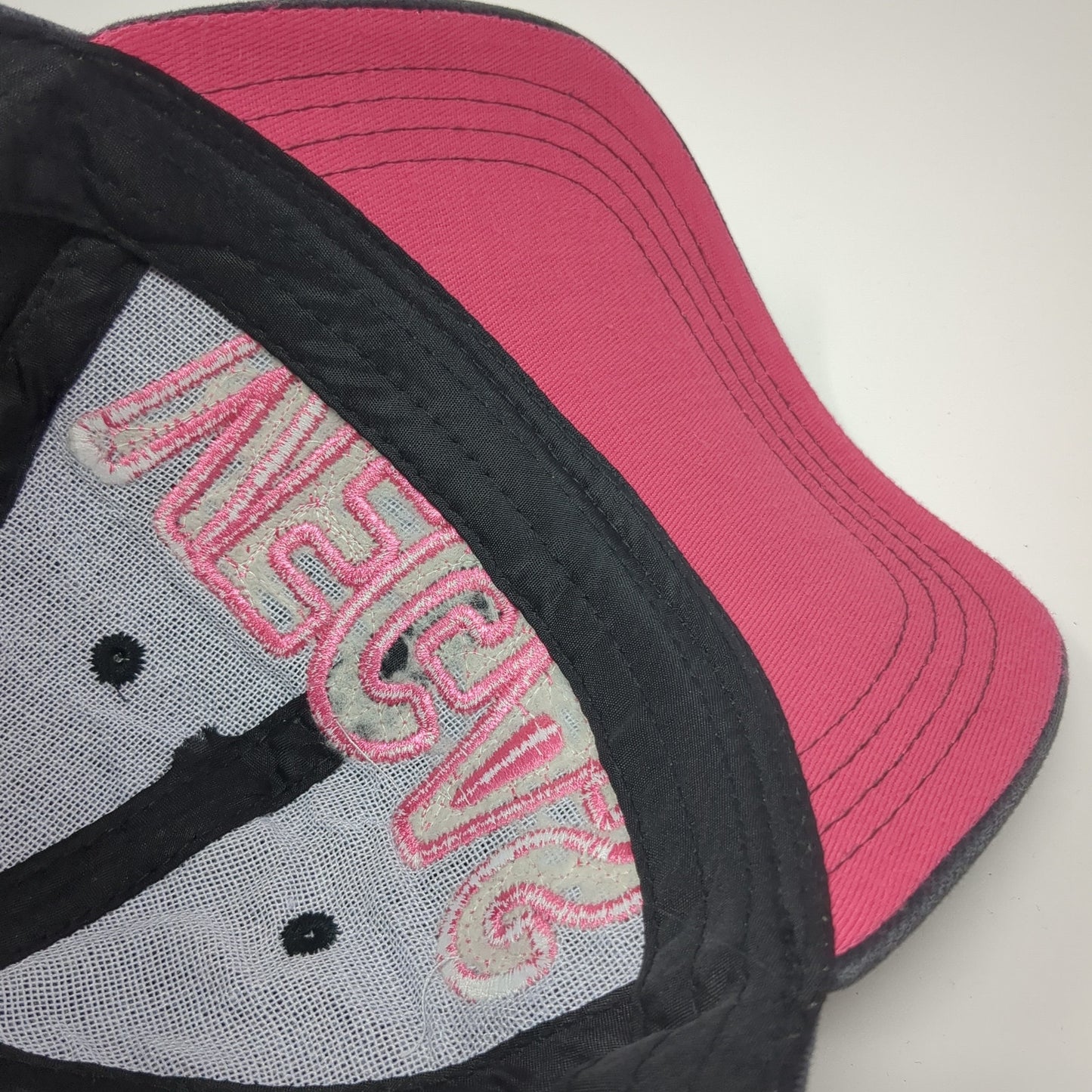 Vegas Rhinestone Strapback Hat Black One Size Adjustable Embroidered