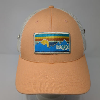 Idaho Snapback Trucker Hat Orange M/L Adjustable Embroidered Mesh Richardson
