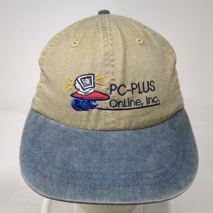 Adams Baseball Cap Beige One Size PC-PLUS OnLine Computer Logo Slideback Hat