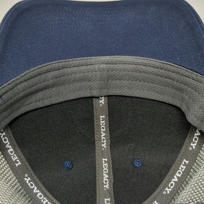 Legacy Trucker Hat Blue Gray Green White One Size Mesh Snapback Millers All Day