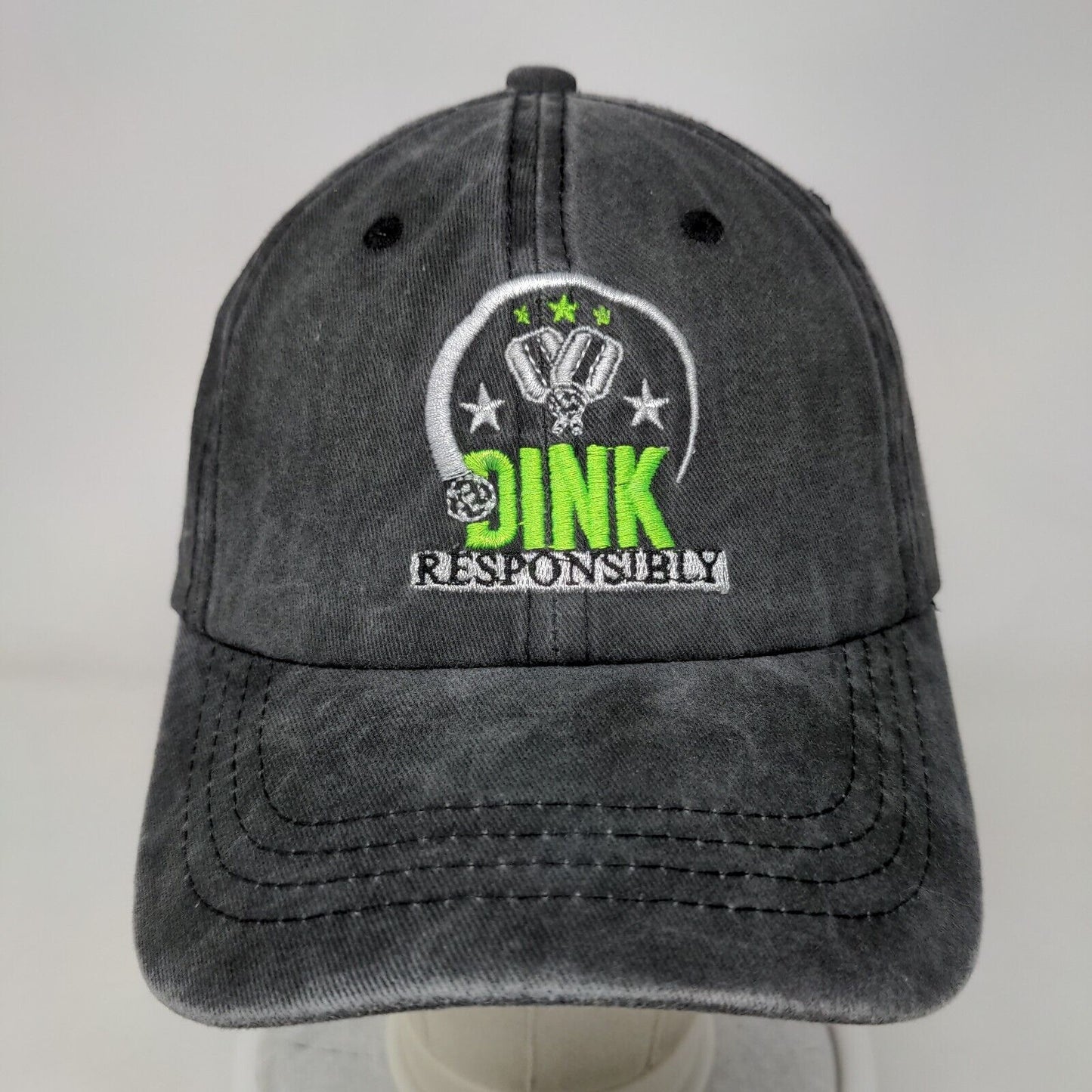 Dink Responsibly Slideback Hat Gray One Size Embroidered 6 Panel