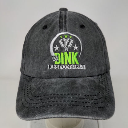 Dink Responsibly Slideback Hat Gray One Size Embroidered 6 Panel