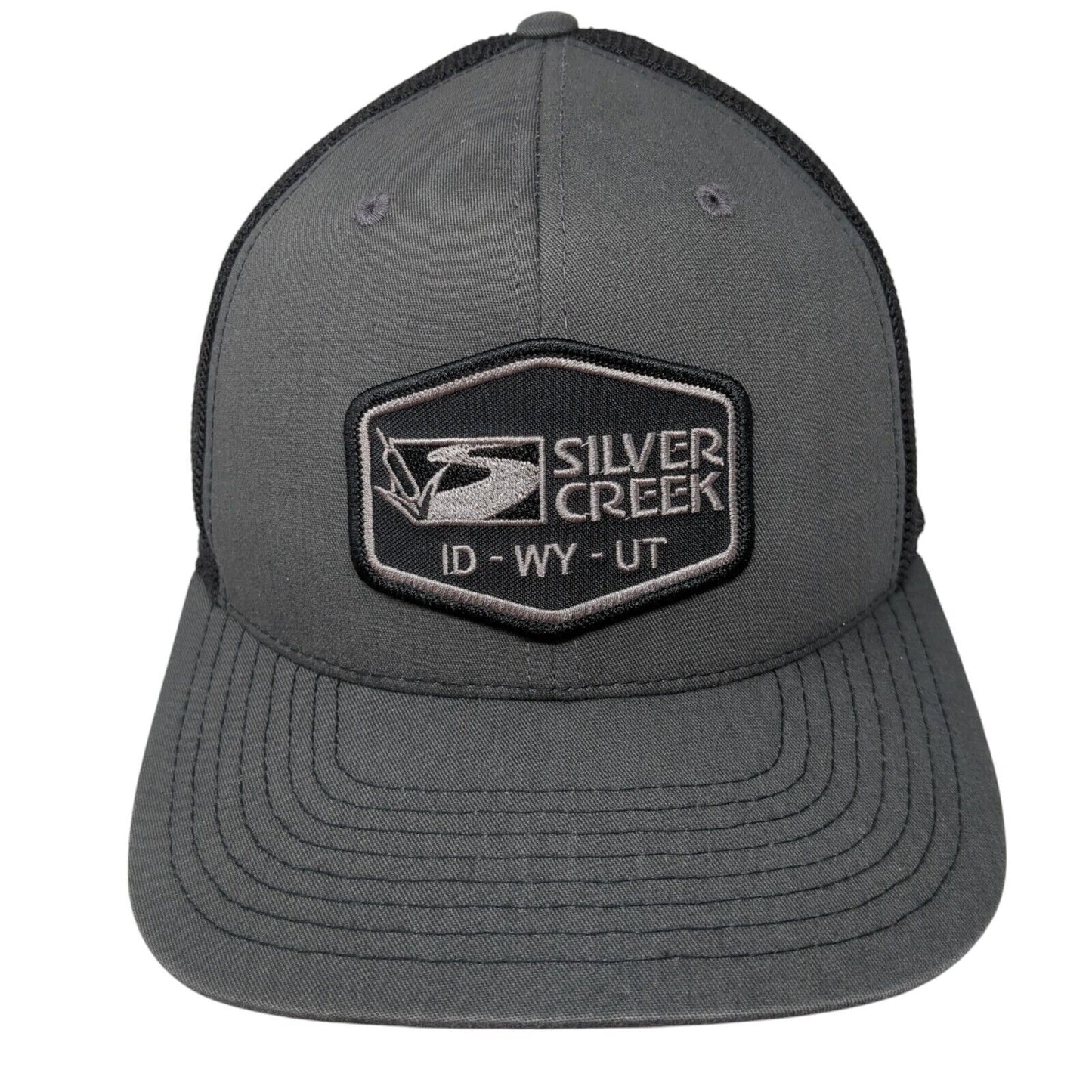 Silver Creek ID-WY-UT Snapback Trucker Hat Gray One Size Mesh Back Richardson