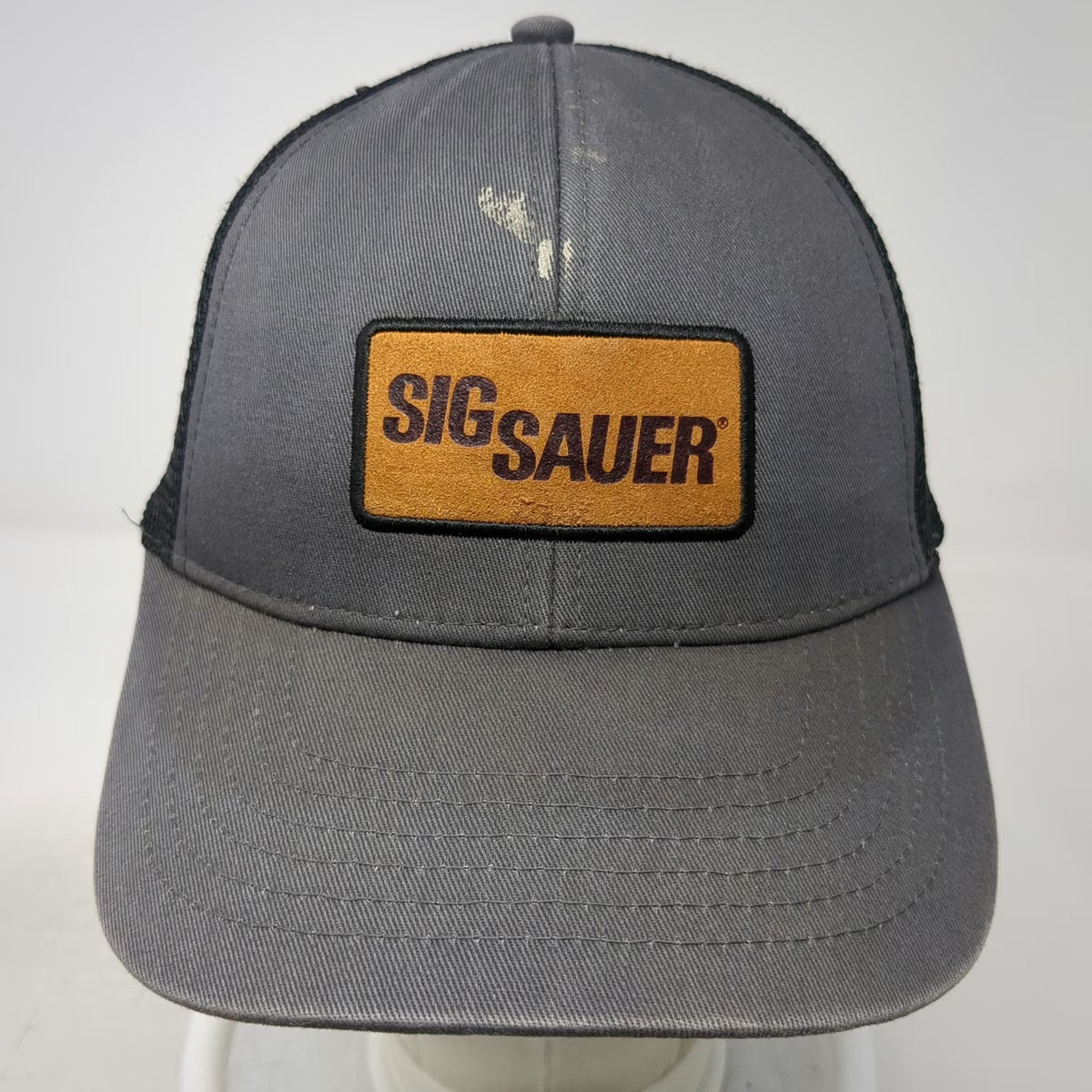 SIG SAUER Trucker Hat Gray One Size Snapback Mesh Patch Hunting Shooting Gear
