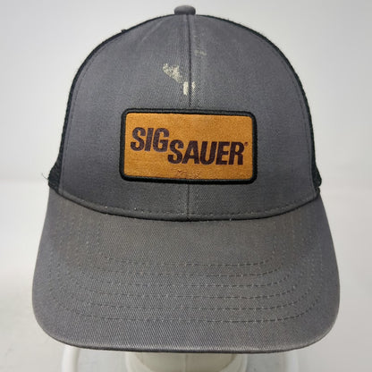SIG SAUER Trucker Hat Gray One Size Snapback Mesh Patch Hunting Shooting Gear