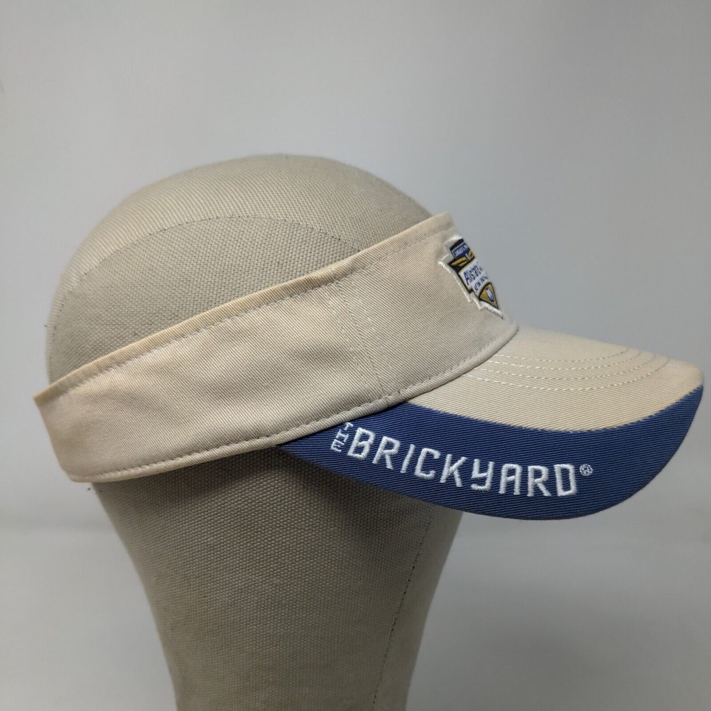 Main Gate Men's Slideback Sun Visor Cap Hat Tan Embroidered Brickyard 400 2006