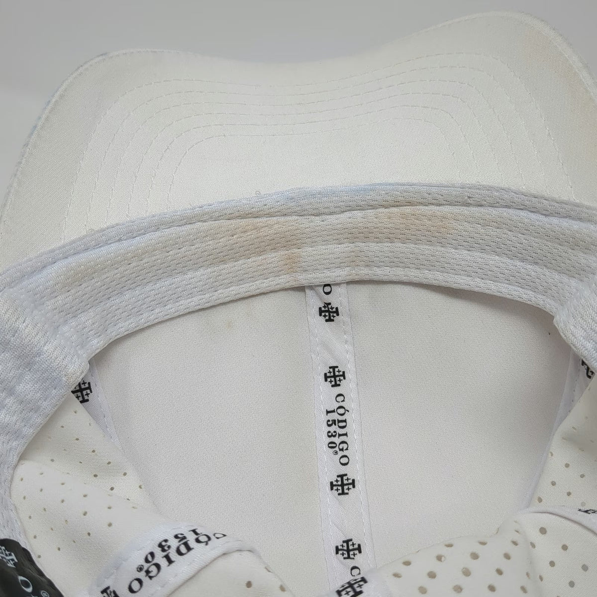 Codigo 1530 Tequila White Baseball Cap One Size Perforated Strapback Hat