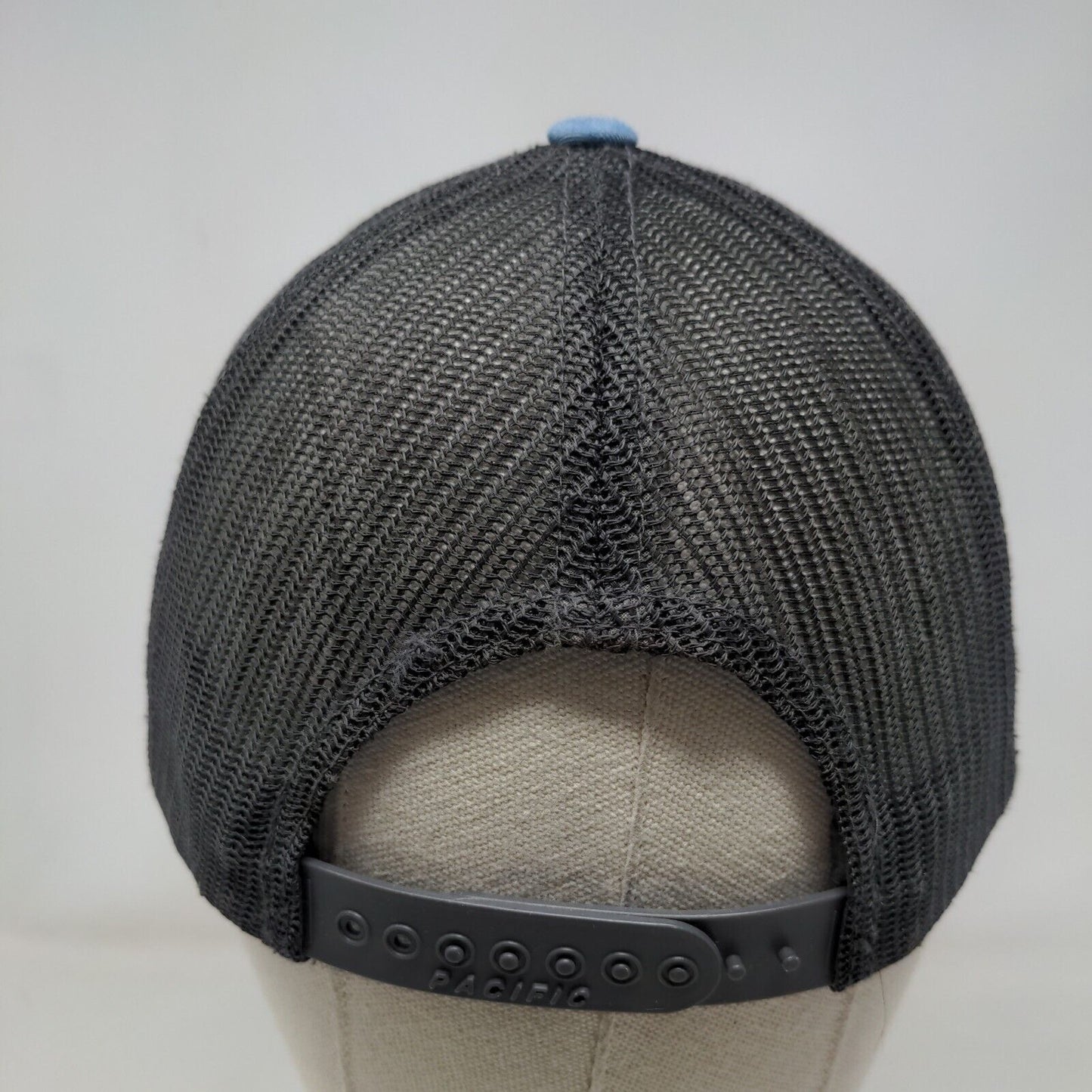 Country Cred Snapback Mesh Back Trucker Hat Blue One Size Embroidered