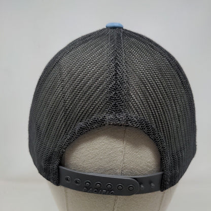 Country Cred Snapback Mesh Back Trucker Hat Blue One Size Embroidered