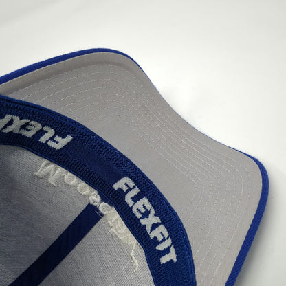 Flexfit Moosejaw Blue Baseball Cap One Size Embroidered Logo Outdoor Gear Hat