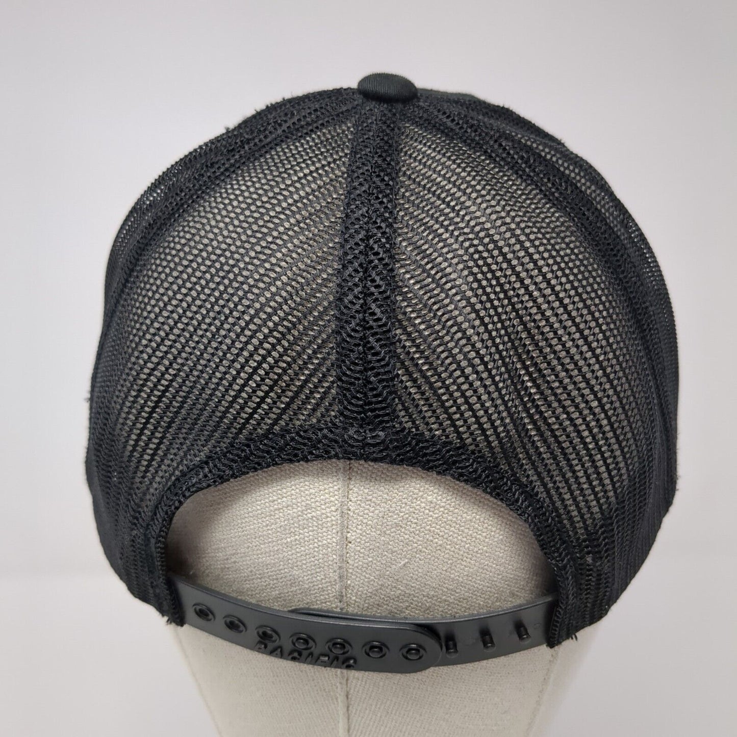 ATL Patch Snapback Mesh Back Trucker Hat Black One Size Haka Pacific
