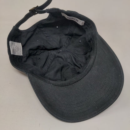 Re/Done Slideback Hat Black Embroidered Lips Logo 100% Cotton Adjustable