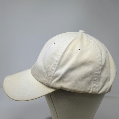 Nike Baseball Cap Beige Black Embroidered Swoosh Slideback Cotton Hat Vintage