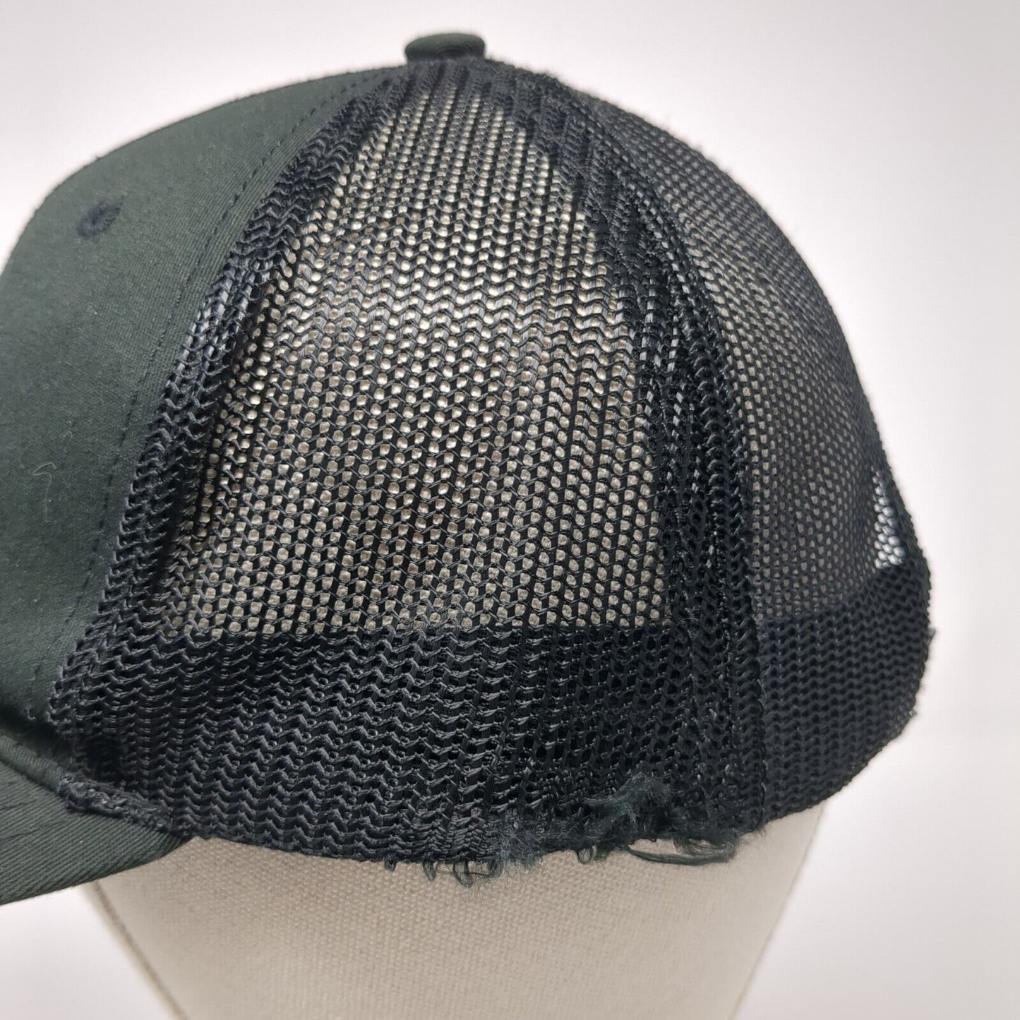 Keep Winter Wild Patch Snapback Trucker Hat Black One Size Mesh Back