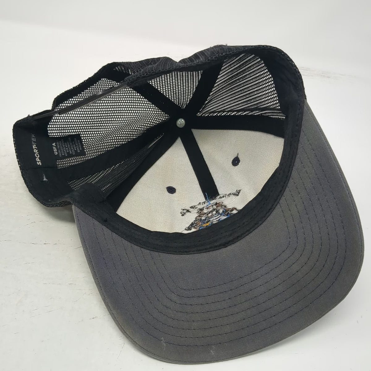 Sport-Tek Trucker Hat Blue One Size Bi-Rite Lumber Co Beaver Mesh Snapback