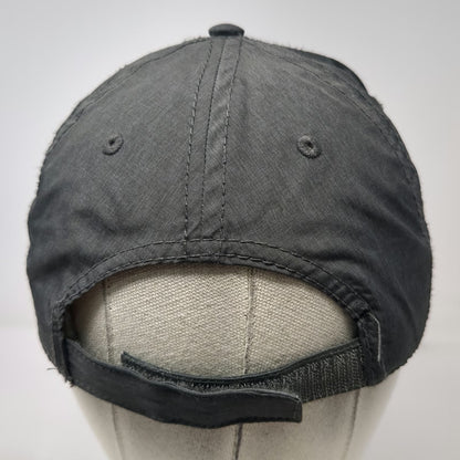 Triangle 5 Panel Gray One Size Hat Galveston Island Shark Fish Graphic Strapback