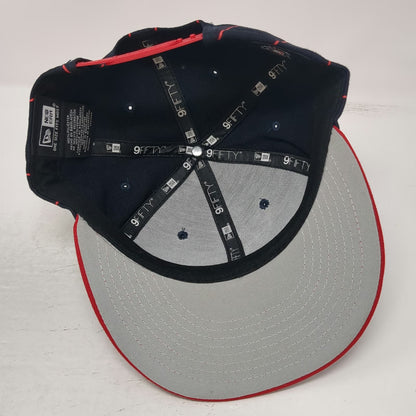 New Era Cleveland Guardians MLB Snapback Blue Red OSFM Pinstripe Winged G Hat