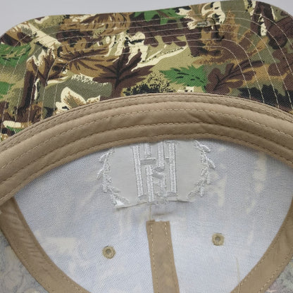 Otto Baseball Cap Green Camo One Size Embroidered Laurel Wreath Leaf Hat 1998