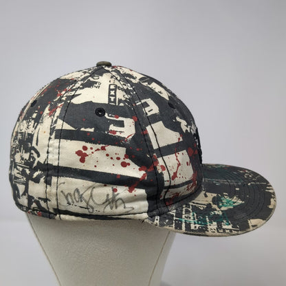 Circa Baseball Cap Black Collage Skateboard Truck Graphic Fitted Hat Size 7 1/4