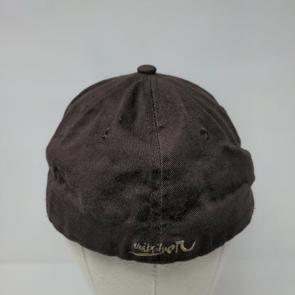 Quiksilver Fitted Hat Brown One Size Embroidered Plaid Vent Holes