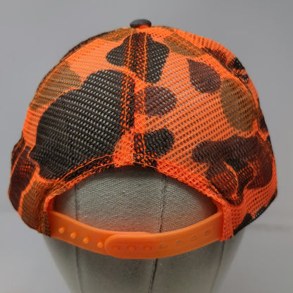 Otto Trucker Hat Orange One Size Camo Mesh Back Pheasant Gamebird Club Hunting