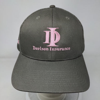 Davison Insurance Snapback Mesh Back Trucker Hat Grayish-Brown Adult