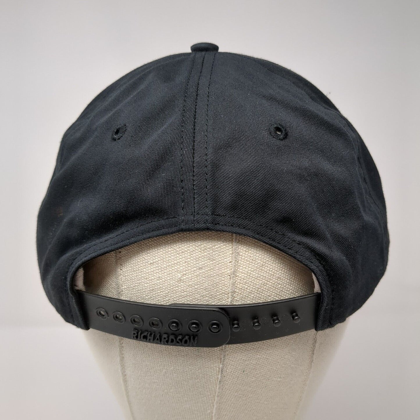 Bogus Basin Snapback Hat Black M-L Adjustable 6 Panel Richardson