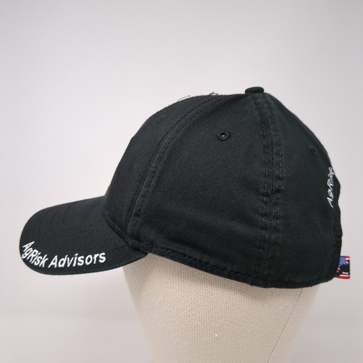 AgRisk Advisors Strapback Hat Black One Size Embroidered Patch Ouray