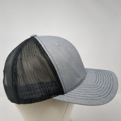 Richardson Snapback Mesh Back Trucker Hat Gray One Size Embroidered Letters