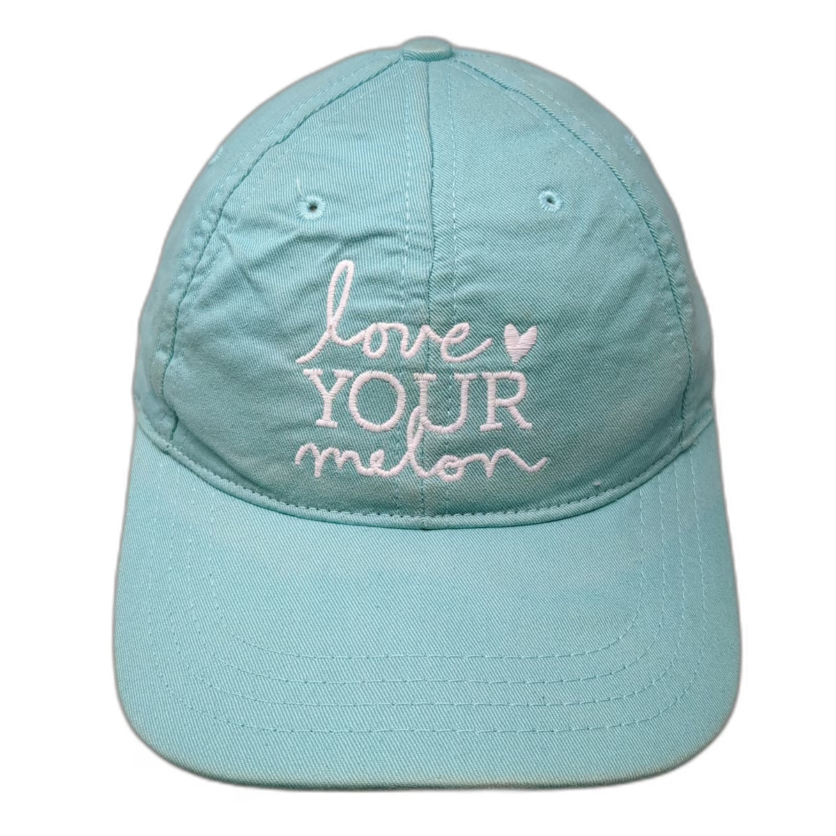 Love Your Melon Baseball Cap Blue One Size Made in USA Slideback Heart Logo Hat