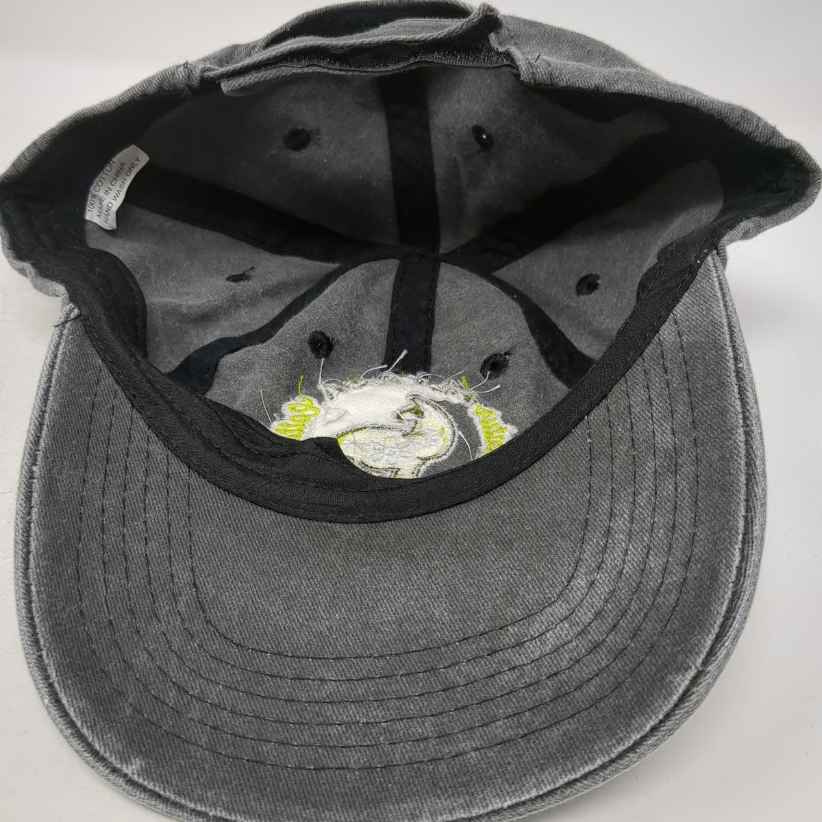 Gray Decatur Alpaca Cottage Embroidered Llama Baseball Cap OSFM Strapback Hat