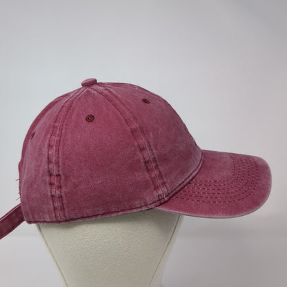 Unbranded Slideback Hat Red One Size Adjustable Outdoor Solid Blank