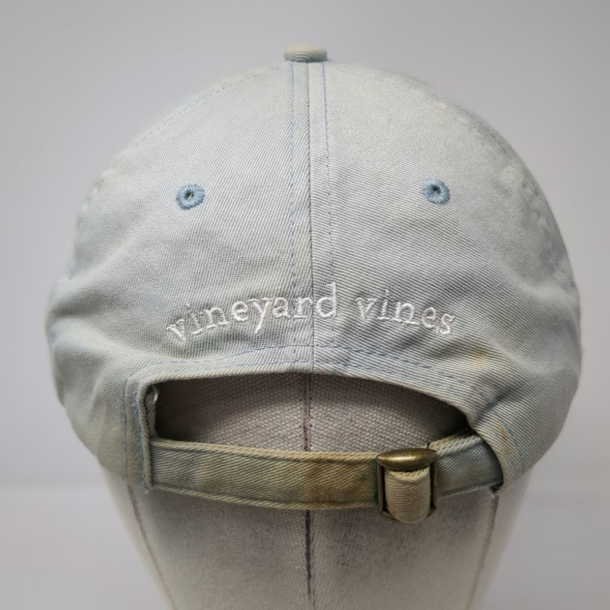 Vineyard Vines Baseball Cap Blue One Size NRB Side Logo Cotton Slideback Hat