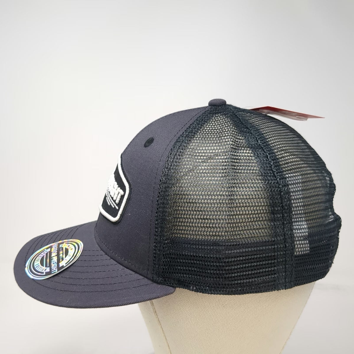 Harbor Freight Trucker Hat Gray One Size Mesh Back Snapback HFT Logo Patch Work