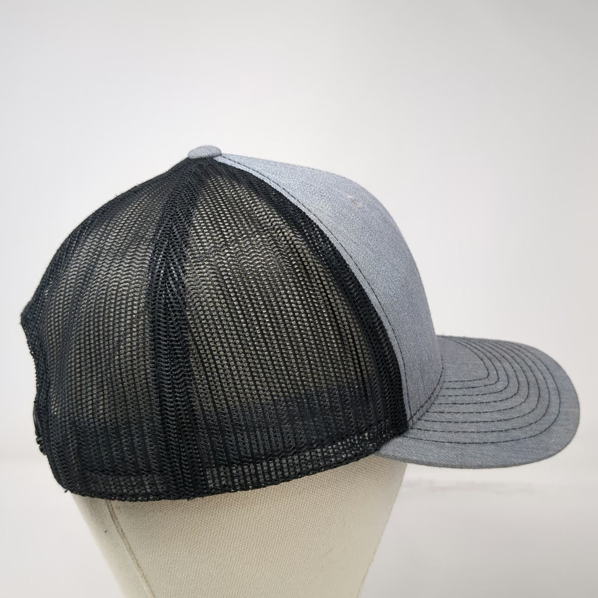 Richardson Trucker Hat Gray Black One Size Amalgamated Sugar Snapback Mesh Back
