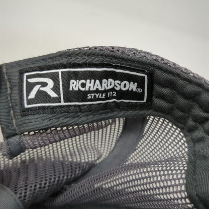 Richardson Trucker Hat Black Gray One Size Robbins Equipment Mesh Snapback Cap