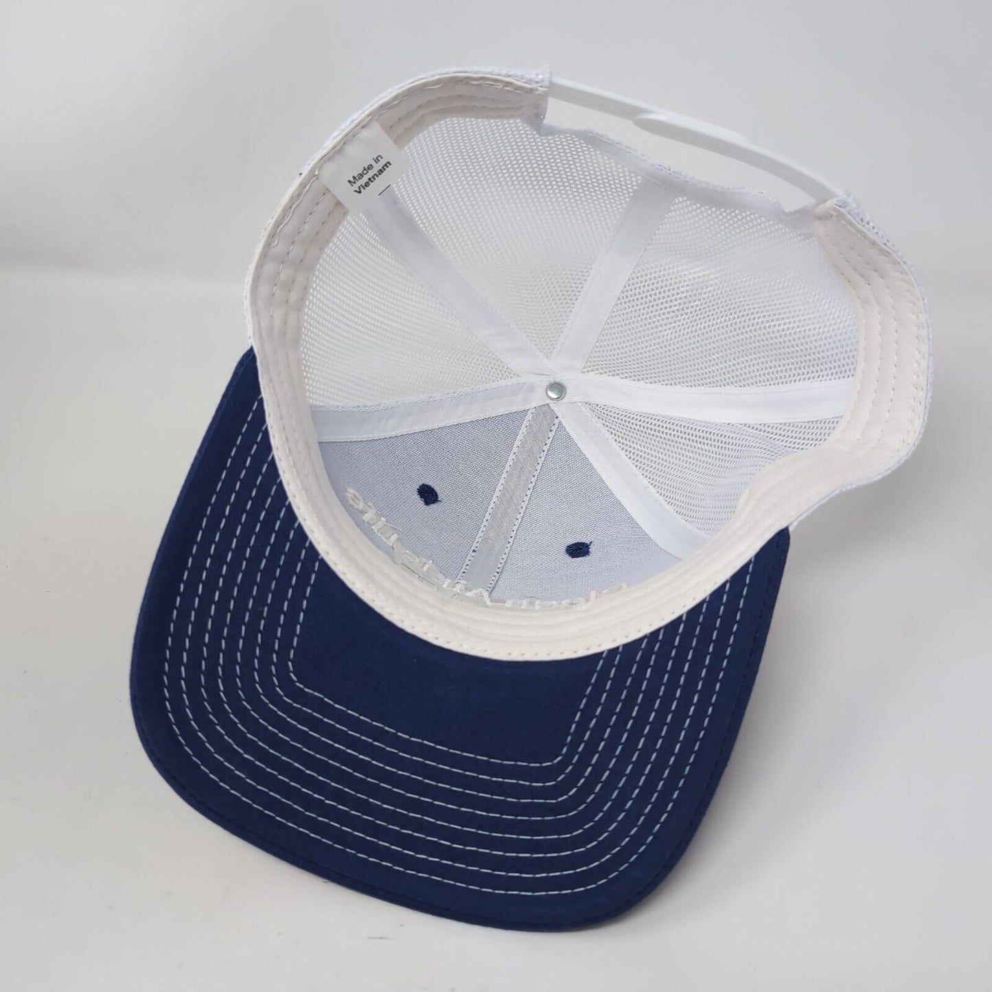 Clean Air Is Life Halo Led Snapback Trucker Hat Blue OS Adjustable Mesh Back