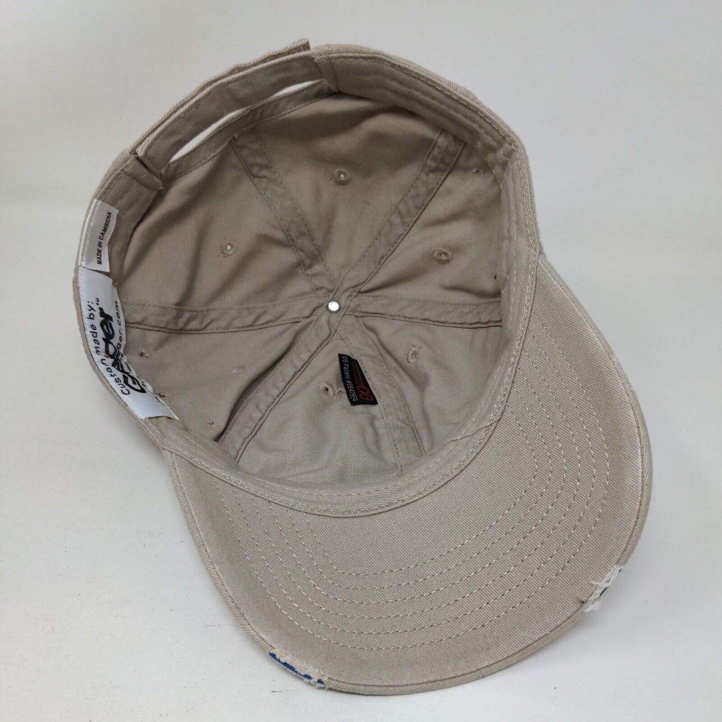 Irby Strapback Hat Tan One Size Adjustable Embroidered Distressed Geiger