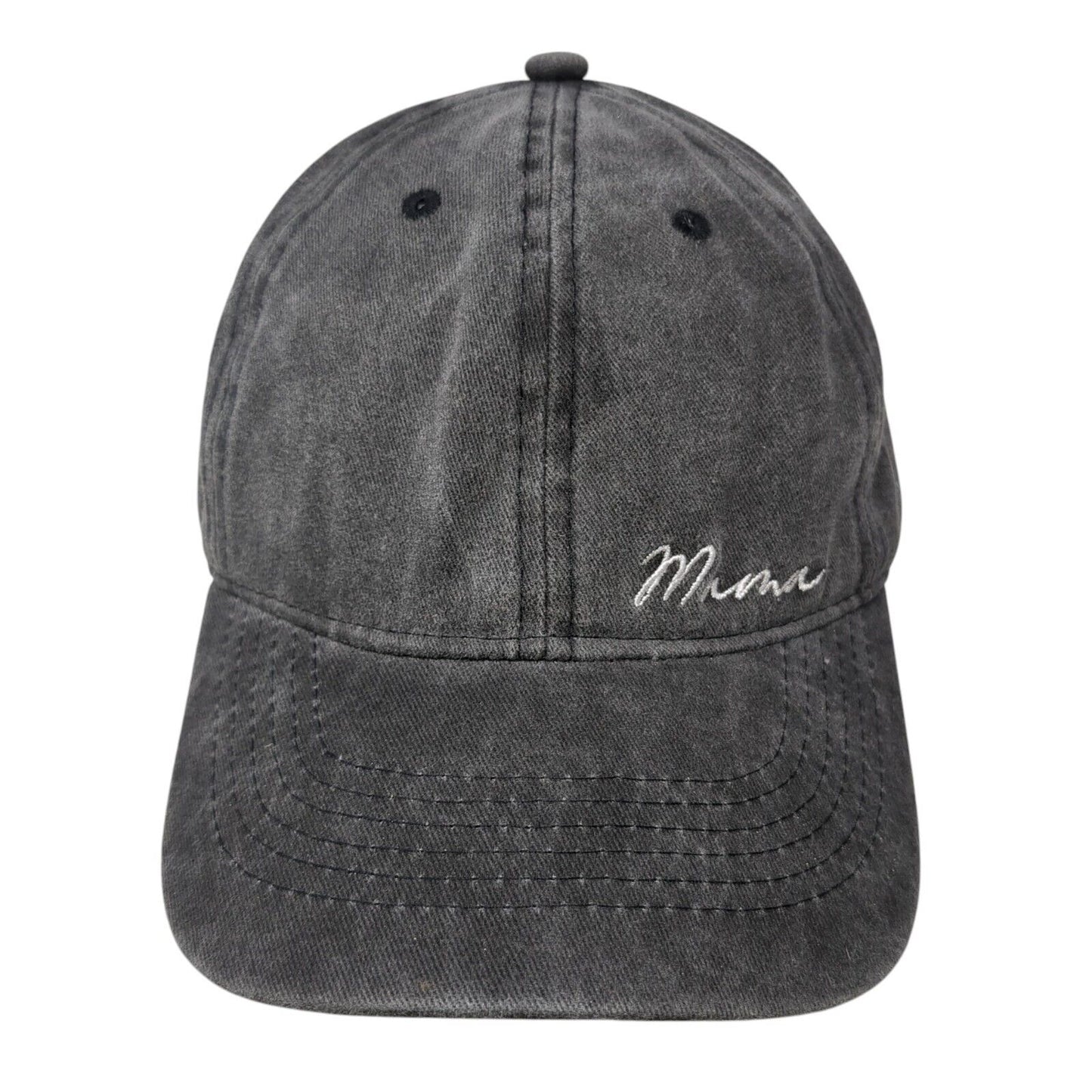 Mama Slideback Hat Gray One Size Adjustable Embroidered 6 Panel Lichfamy
