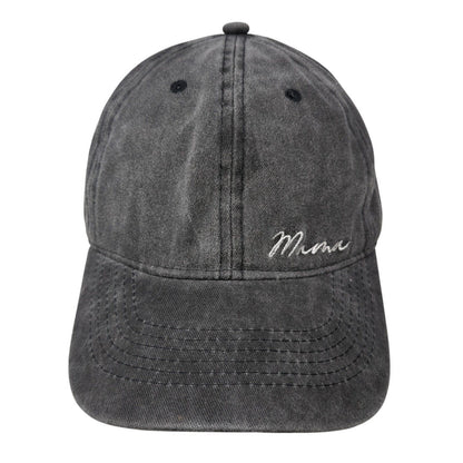 Mama Slideback Hat Gray One Size Adjustable Embroidered 6 Panel Lichfamy