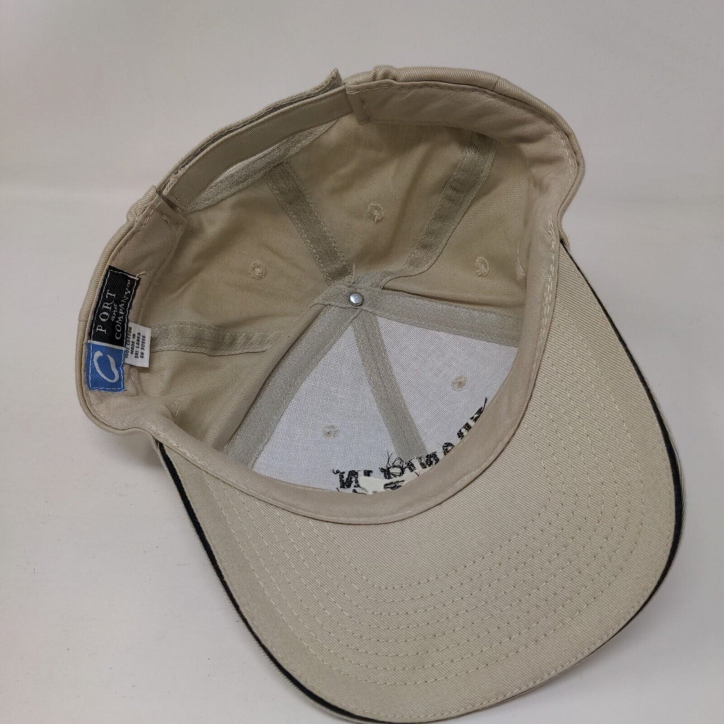 Franklin Auto Body Strapback Hat Tan One Size Embroidered Port & Company