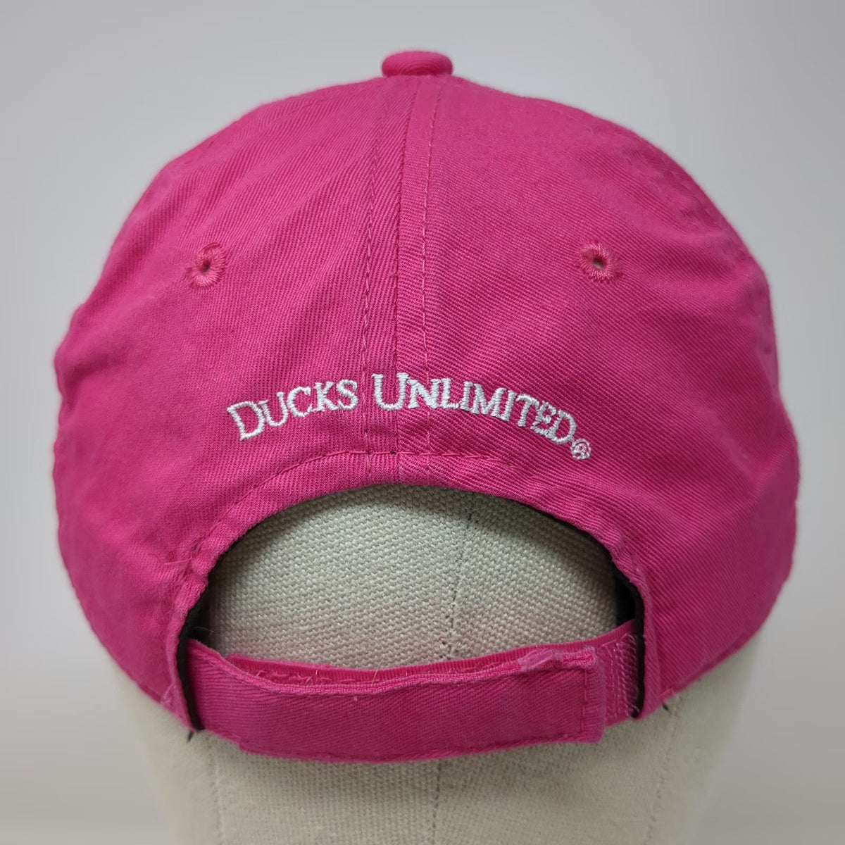 Ducks Unlimited Baseball Cap Pink One Size Embroidered Logo Strapback Hat